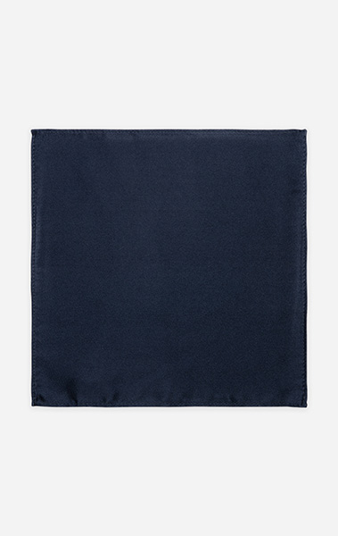 Navy Silk Pocket Square